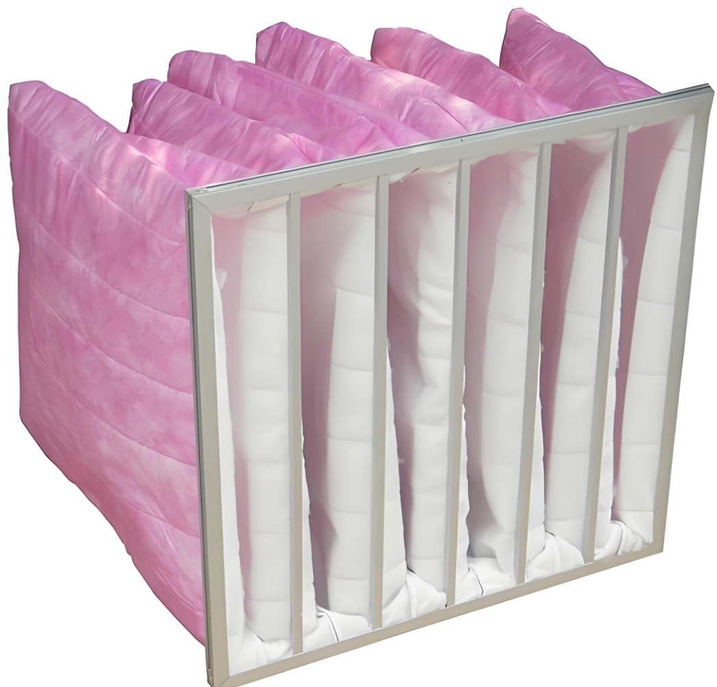 Chemical fiber bag type medium effect filter