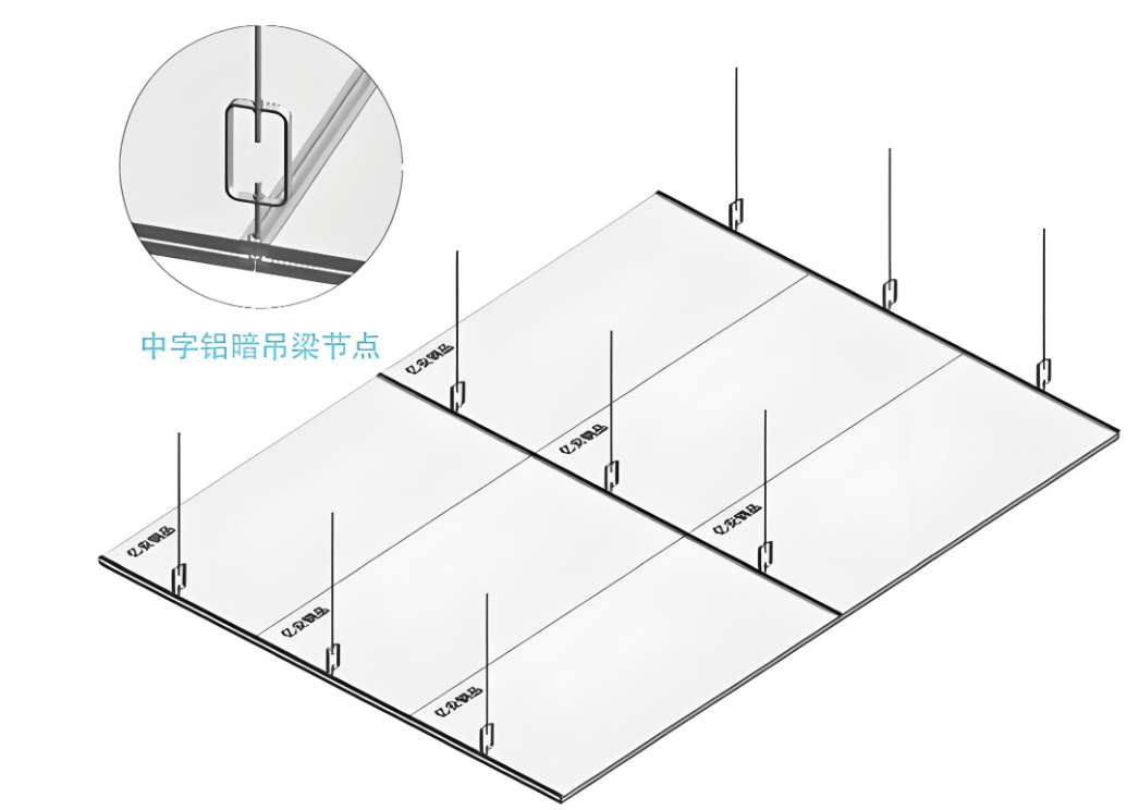 Purification color steel plate ceiling