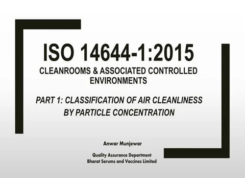 Particle Count Limits (ISO 14644-1):