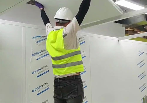 cleanroom wall installation